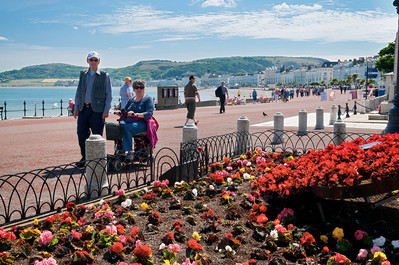 People walking along the promenade Llandudno