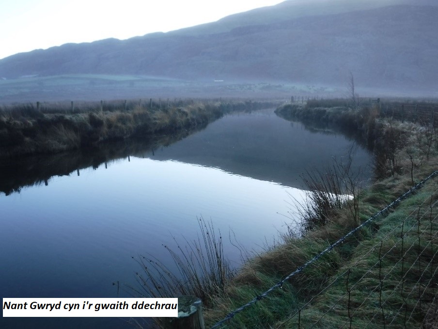 Nant Gwryd cyn i'r gwaith ddechrau