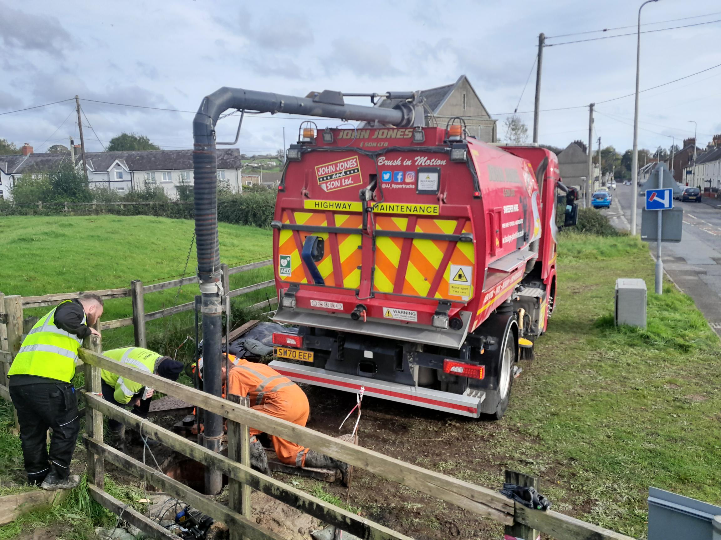 Abergwili flood defence works