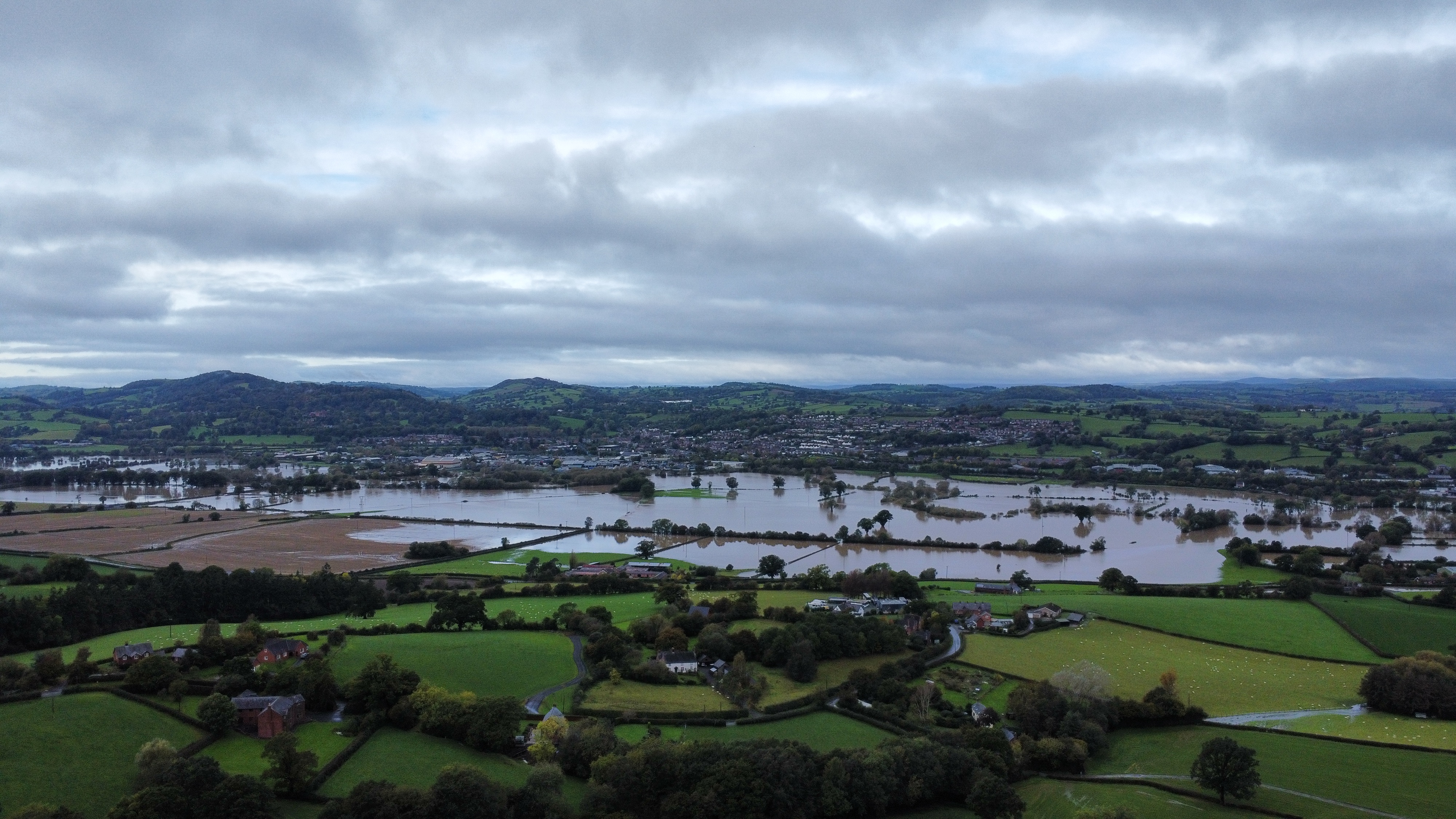 Severn Valley Flooded during Storm Babet