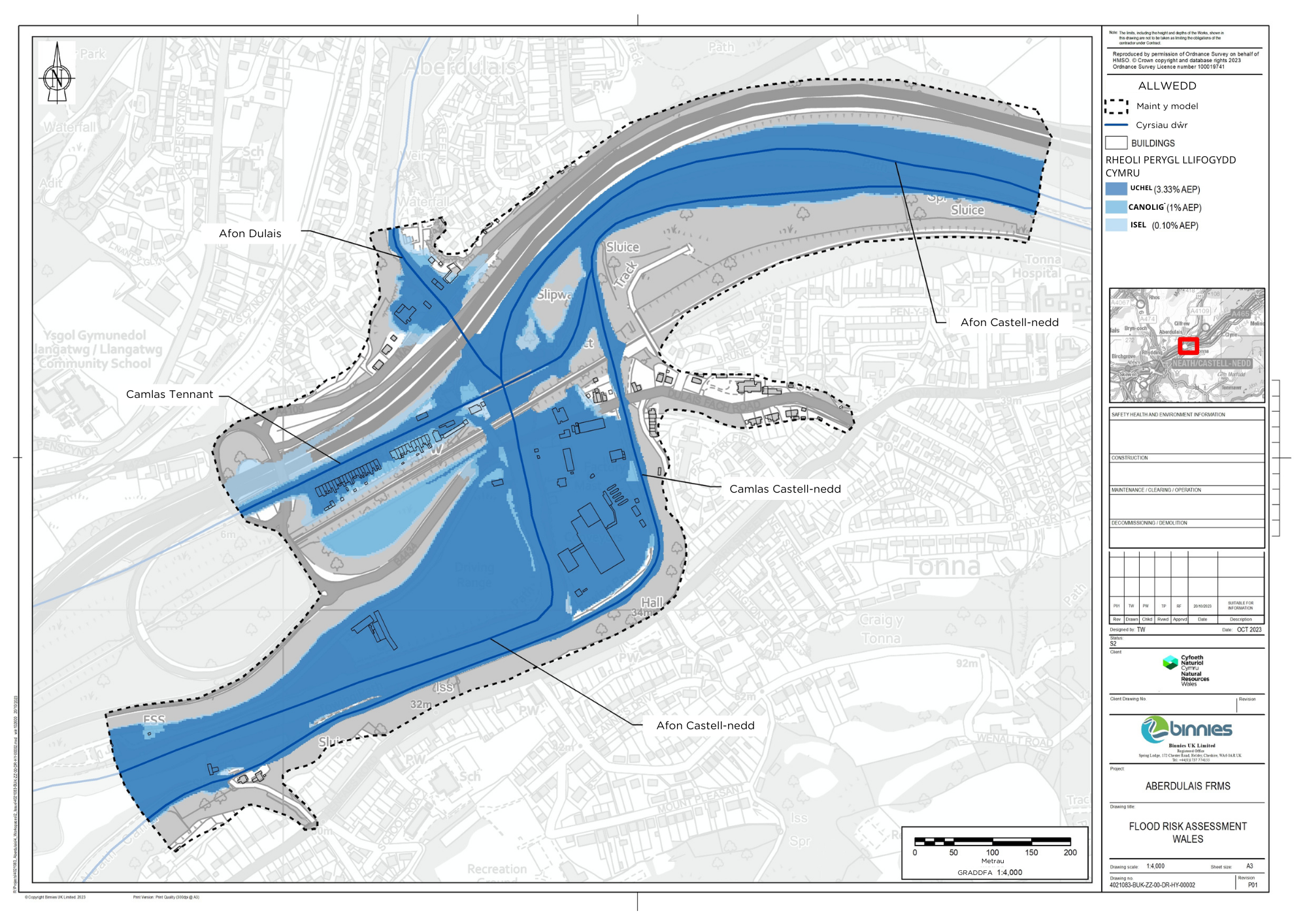 Map Cymraeg Aberdulais